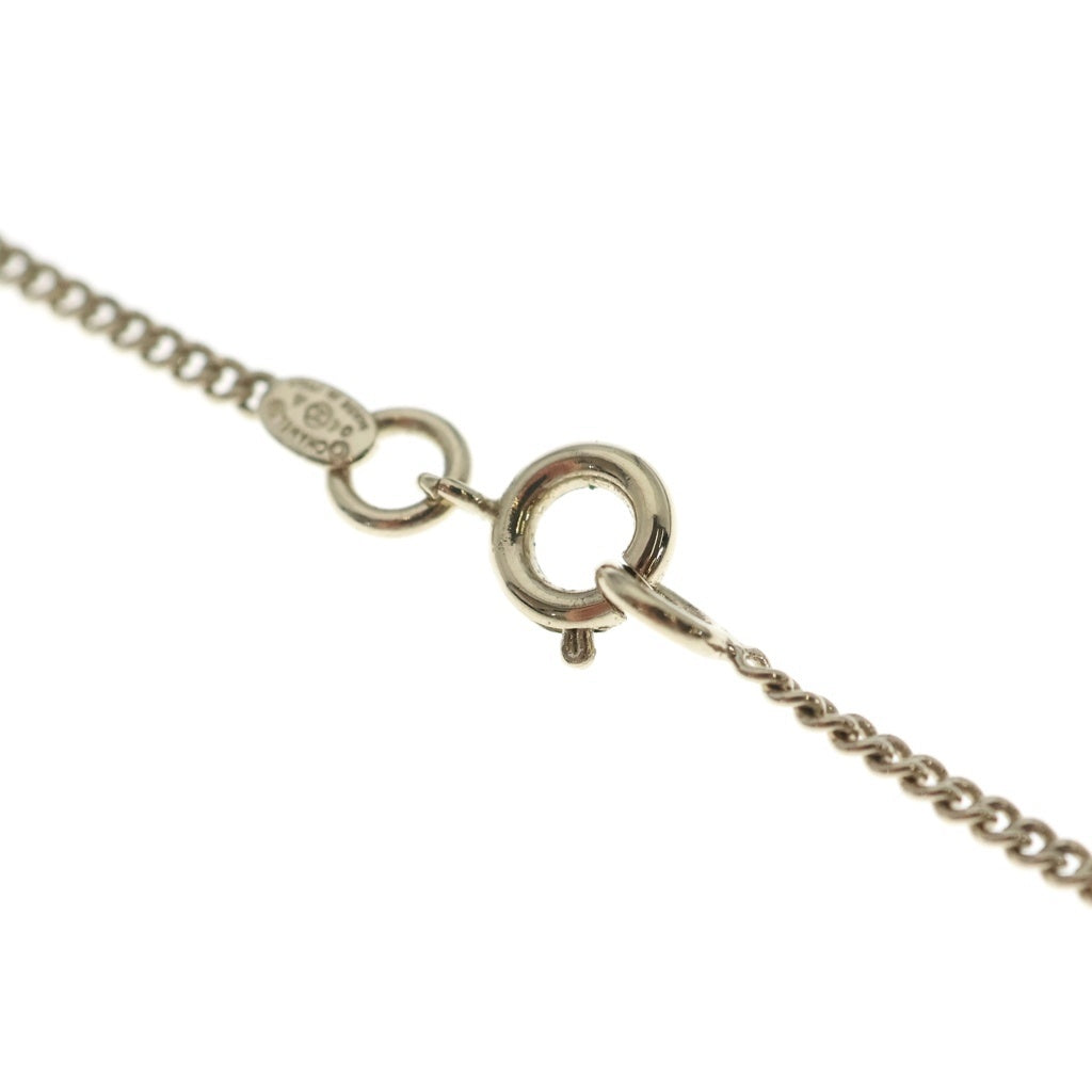 CHANEL(シャネル) ココマーク ラインストーンネックレス ペンダント チェーン ピンク×ゴールド GP レディース