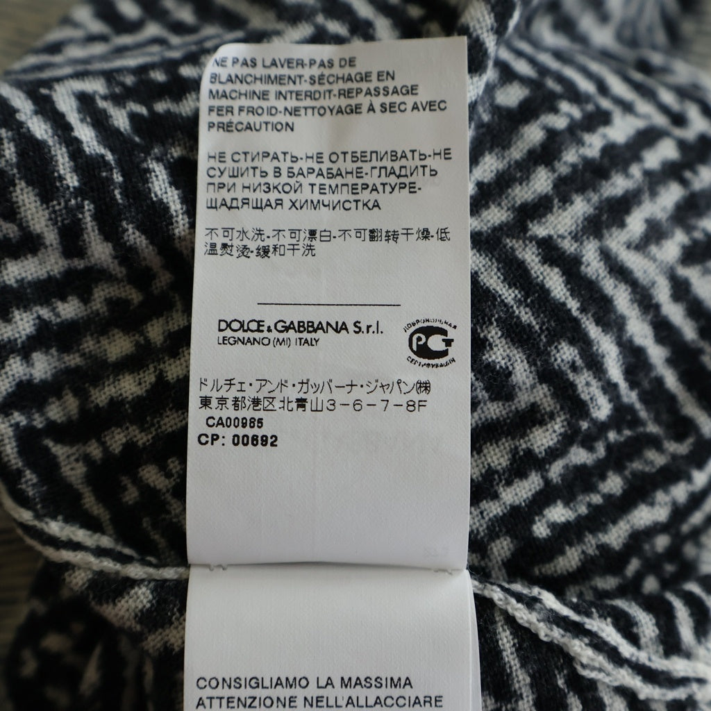 DOLCE & GABBANA(ドルチェアンドガッバーナ) アンサンブル ニットカーディガン×ニットノースリーブ フェイクパール ブラック ウール FX456T/JAHGW-F レディース