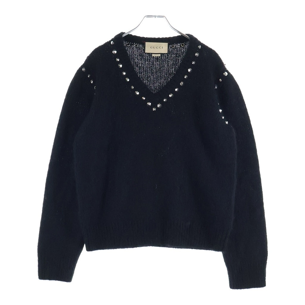 GUCCI(グッチ) スタッズモヘアセーター ブラック 721152 レディース