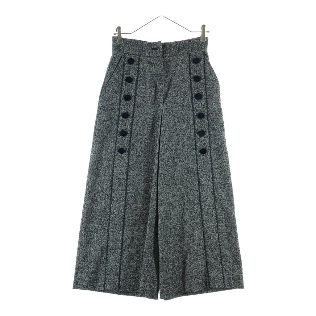 DOLCE & GABBANA(ドルチェアンドガッバーナ) ダブル釦ワイドパンツ グレー ウール PT-FTA6IT/FMRAX レディース