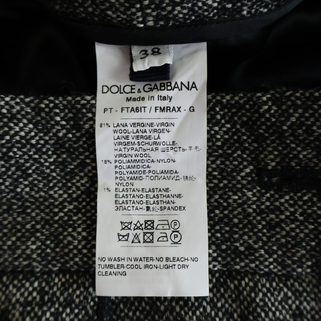 DOLCE & GABBANA(ドルチェアンドガッバーナ) ダブル釦ワイドパンツ グレー ウール PT-FTA6IT/FMRAX レディース