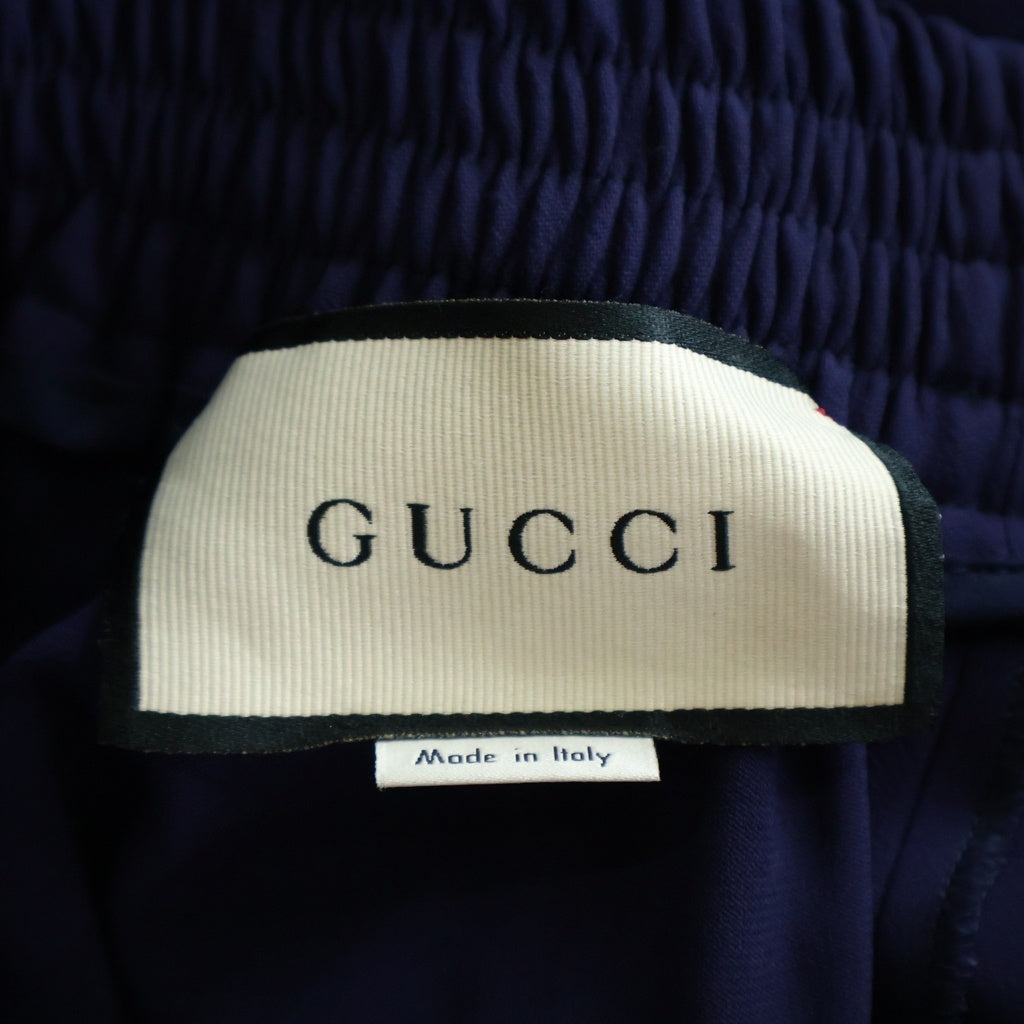 GUCCI(グッチ) ジョガーパンツ 金ボタン ビスコース ネイビー 611282 レディース