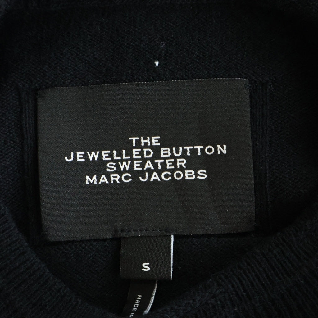 MARC JACOBS(マークジェイコブス) 半袖ニット ラインストーン ウール ブラック N6000027 レディース