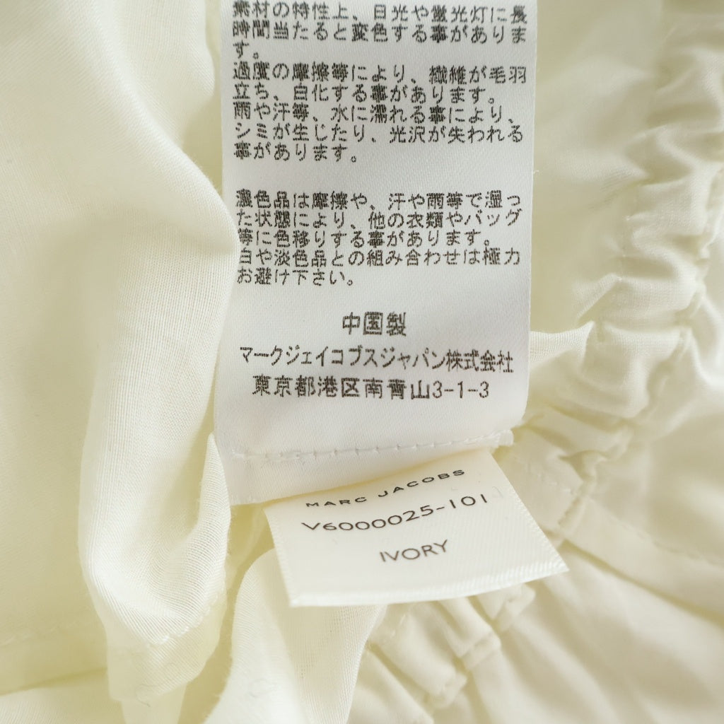 MARC JACOBS(マークジェイコブス) レース×シアー フリルヘムブラウス シースルー 七分丈 ホワイト コットン V6000025 19 レディース