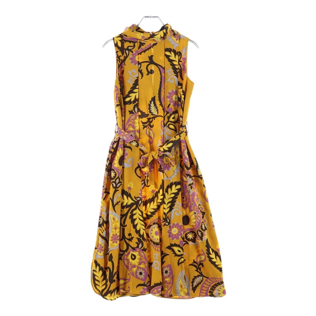 GUCCI(グッチ) 花柄ワンピース リボン オレンジ シルク 335910 レディース