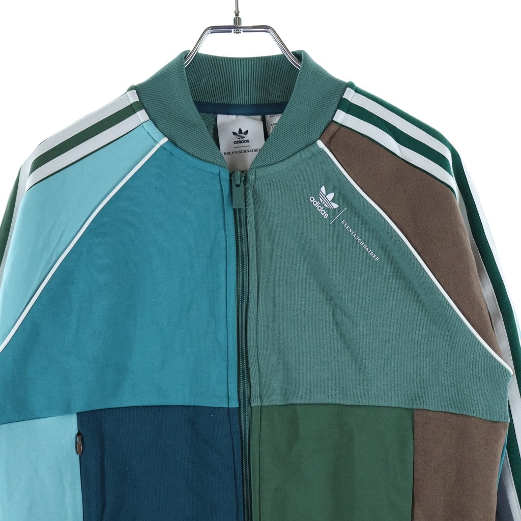 adidas(アディダス) カラーブロック ジャケット グリーン コットン II0760 レディース