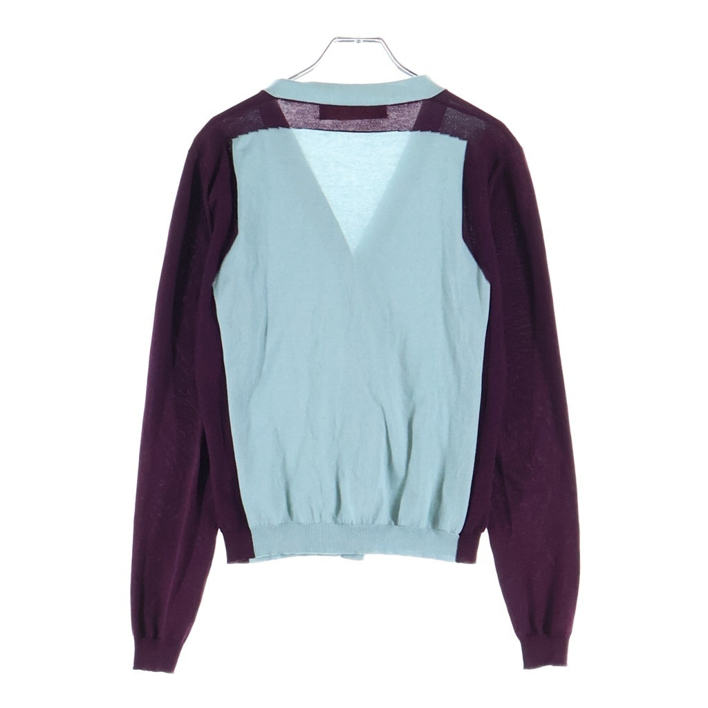 MARNI(マルニ) バイカラーカーディガン コットン ブルー×パープル S18CDMDW14MQ0FC720-BIB22 レディース