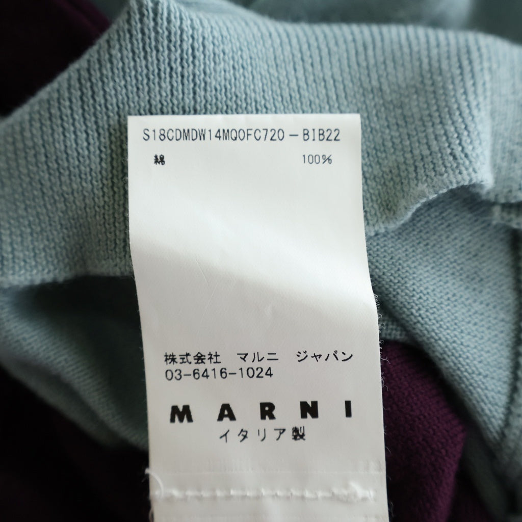 MARNI(マルニ) バイカラーカーディガン コットン ブルー×パープル S18CDMDW14MQ0FC720-BIB22 レディース