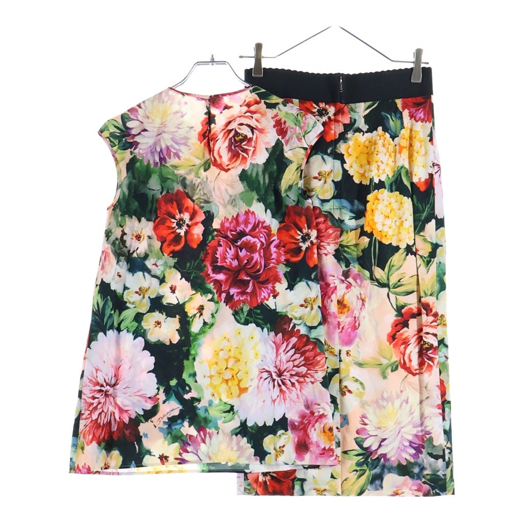 DOLCE & GABBANA(ドルチェアンドガッバーナ) 花柄セットアップ ブラウス×スカート マルチカラー シルク TO-F73A9T/FSRKN レディース
