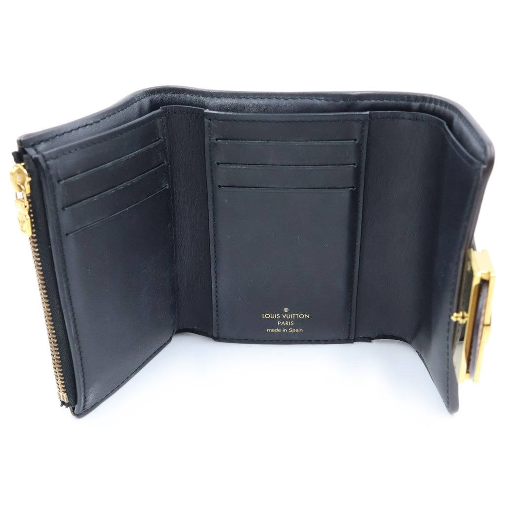 LOUIS VUITTON(ルイヴィトン) モノグラムリバース ポルトフォイユドーフィーヌ コンパクトウォレット 三つ折り財布 コインケース ブラウン PVCレザー M68725 ゴールド金具 レディース