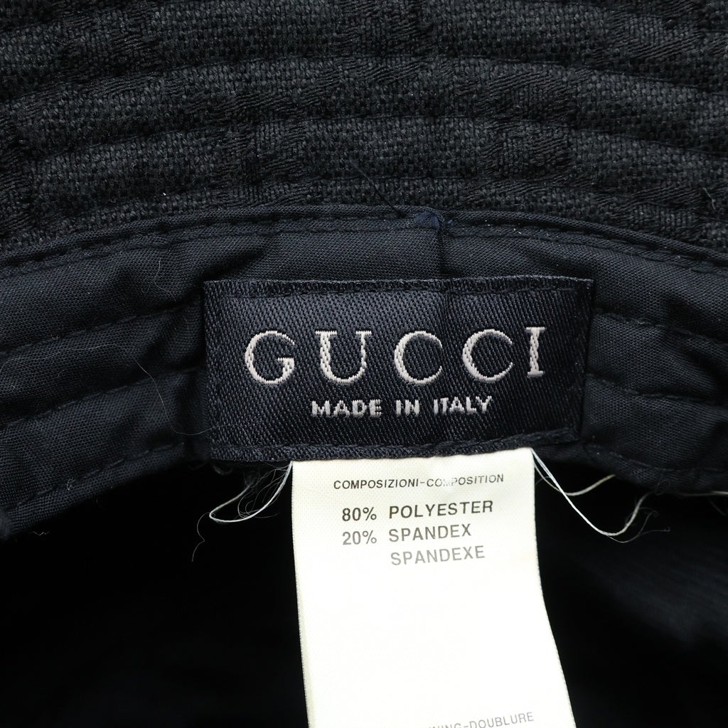 GUCCI(グッチ) GGキャンバス バケットハット バケハ キャップ 帽子 ブラック レディース