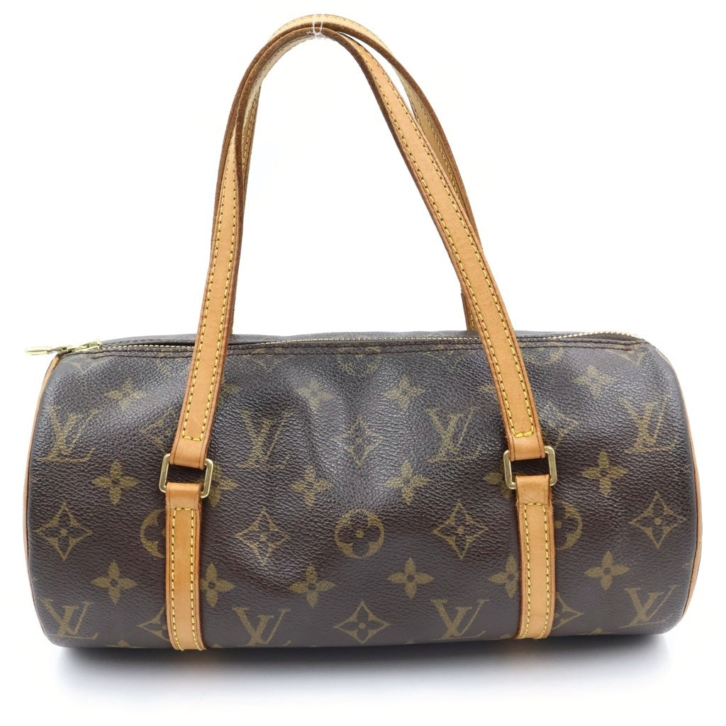 LOUIS VUITTON(ルイヴィトン) モノグラム パピヨン26 ハンドバッグ ブラウン レザー×PVC M51386 ゴールド金具 レディース
