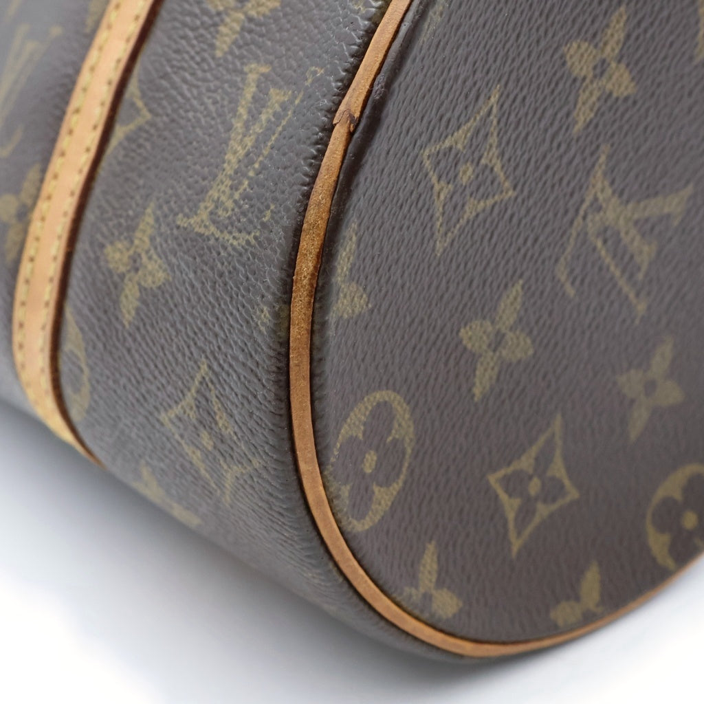 LOUIS VUITTON(ルイヴィトン) モノグラム パピヨン26 ハンドバッグ ブラウン レザー×PVC M51386 ゴールド金具 レディース