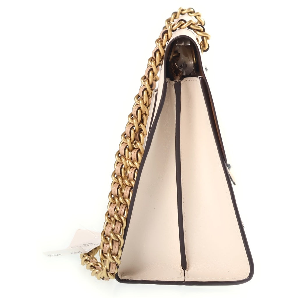 COACH(コーチ) パーカーウィズカットアウトティー ローズ ショルダーバッグ ピンクベージュ レザー 25160 ゴールド金具 レディース