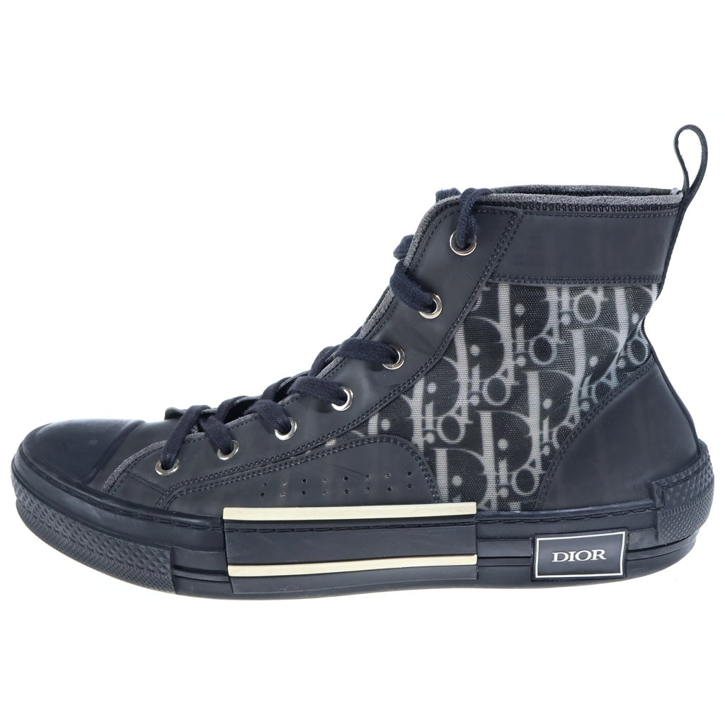 DIOR(ディオール) B23 ハイカットスニーカー ブラック オブリーク 靴