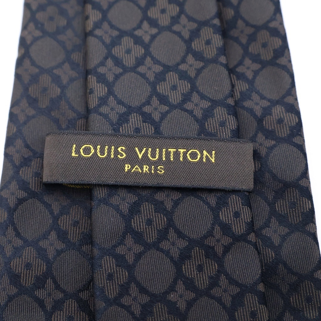 LOUIS VUITTON(ルイヴィトン) クラヴァットミックス モノグラム シルク ネクタイ ブラック/ブラウン