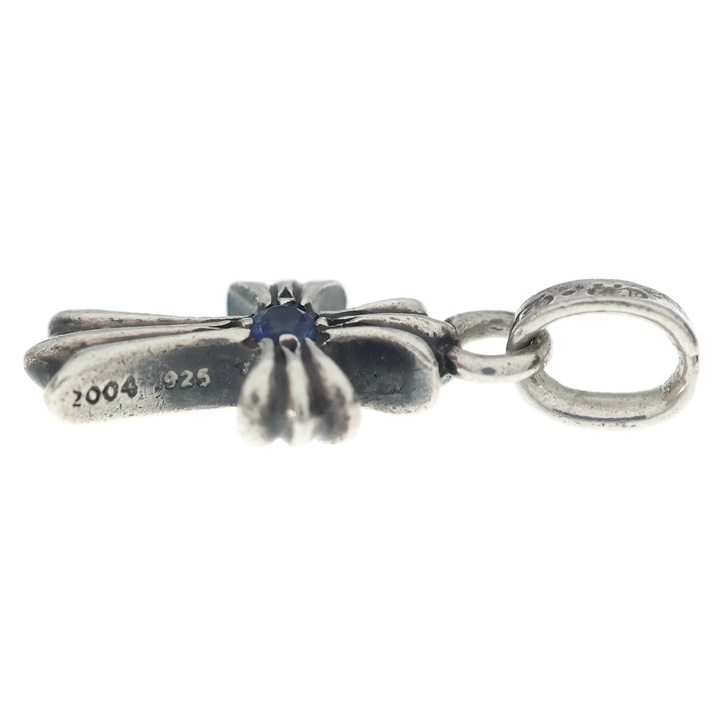CHROME HEARTS(クロムハーツ) CRS BBYFAT P SAP ベイビーファットクロス PAVEサファイア ペンダントトップ シルバー BCA236