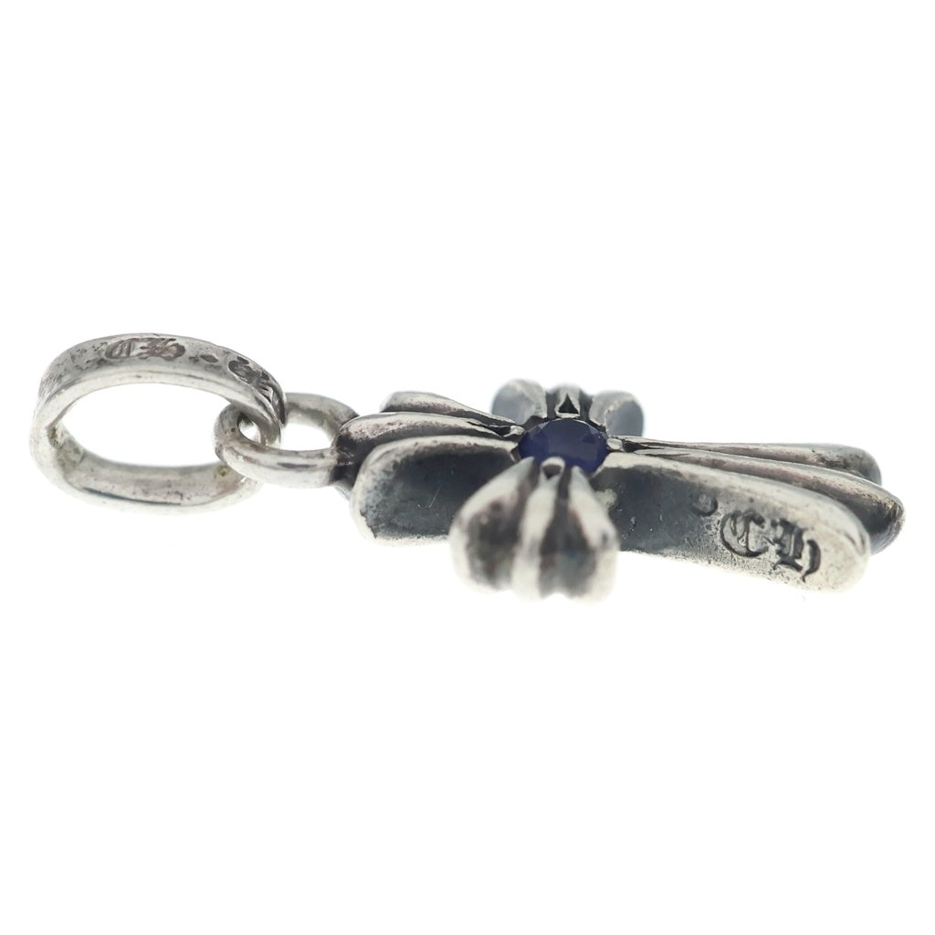 CHROME HEARTS(クロムハーツ) CRS BBYFAT P SAP ベイビーファットクロス PAVEサファイア ペンダントトップ シルバー BCA236