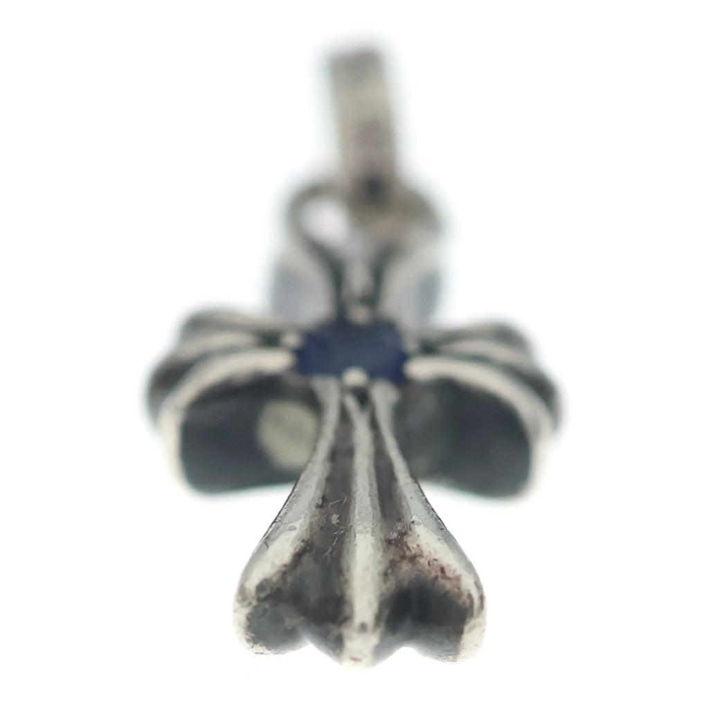 CHROME HEARTS(クロムハーツ) CRS BBYFAT P SAP ベイビーファットクロス PAVEサファイア ペンダントトップ シルバー BCA236