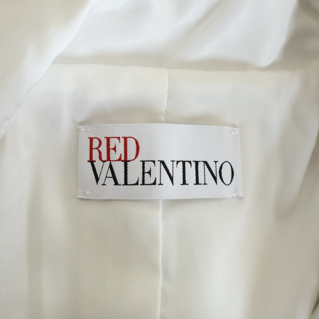RED VALENTINO(レッド ヴァレンティノ) ダブルブレスト コート ロング アウター ホワイト/ピンク レディース