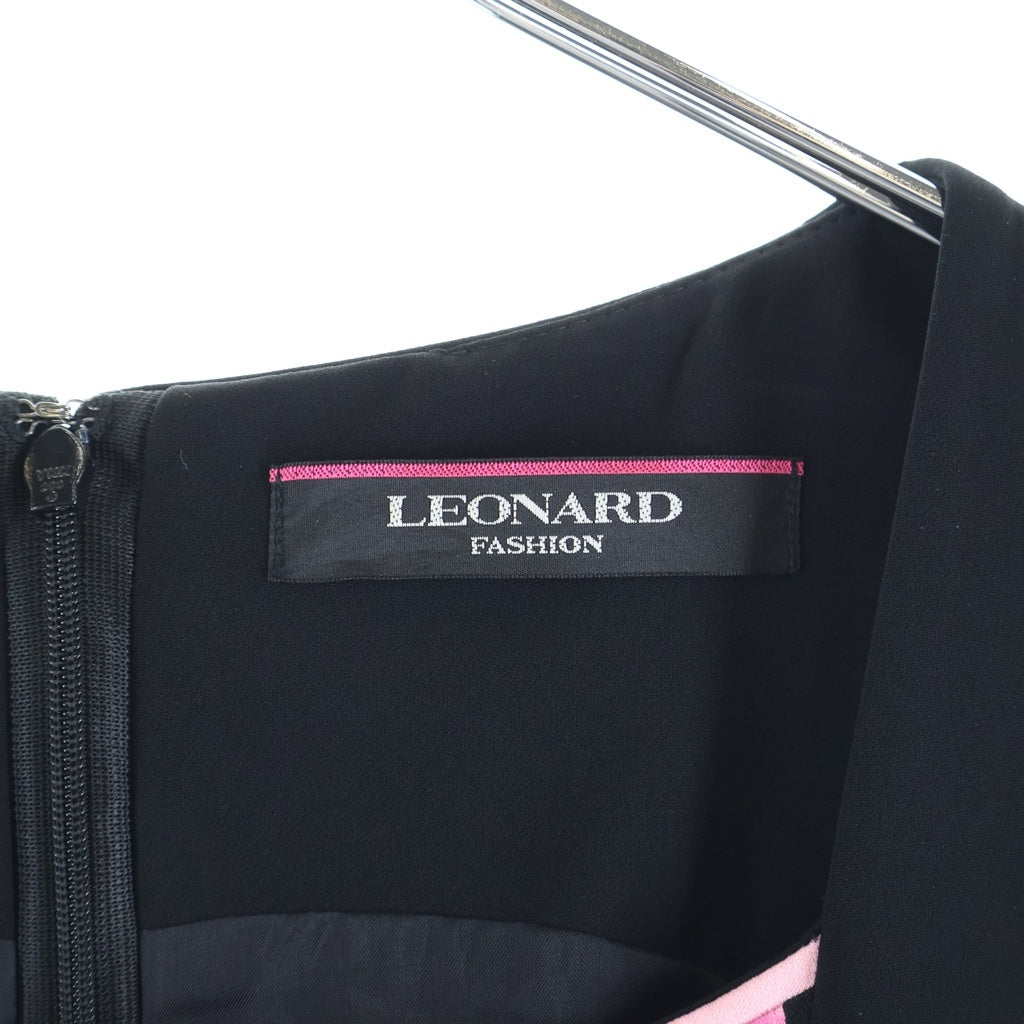 LEONARD(レオナール) ノースリーブワンピース ドレス ブラック 0360450 レディース