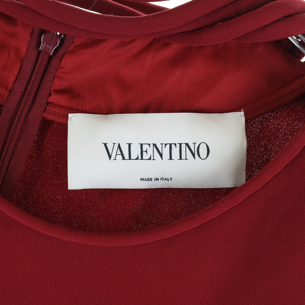 VALENTINO(ヴァレンティノ) ネックストラップドレス ワンピース ノースリーブ レッド 00000073954441 レディース
