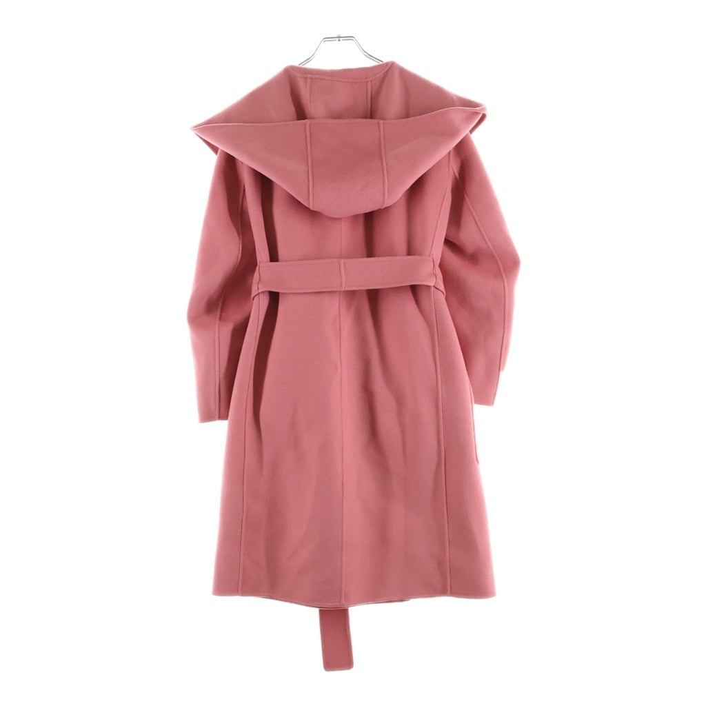 S MAX MARA(エス マックスマーラ) ウール フーデッドラップコート ロングコート ピンク 24190110716 レディース