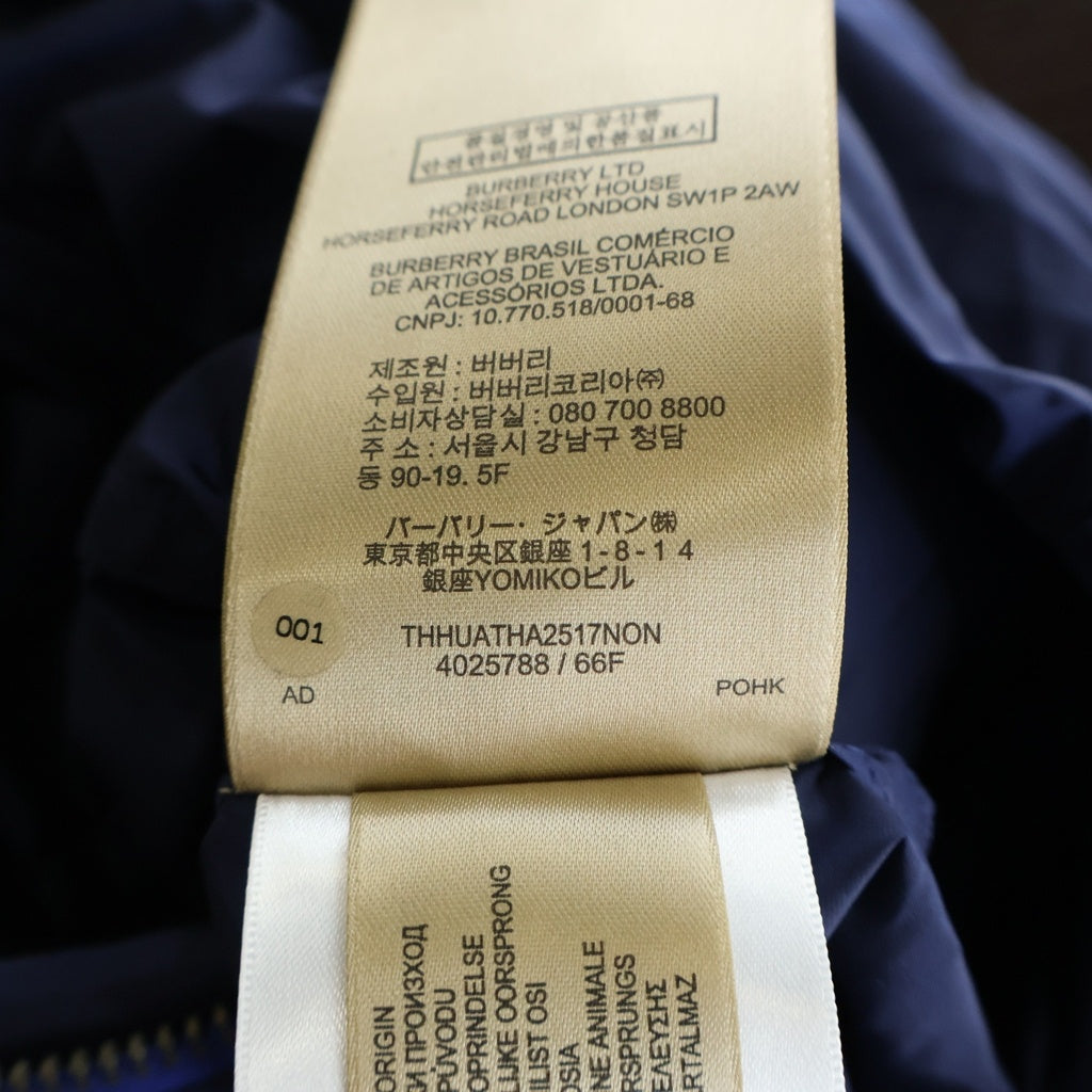 BURBERRY(バーバリー) ナイロン フィールドコート フード ジップアップ ネイビー 4025788 レディース