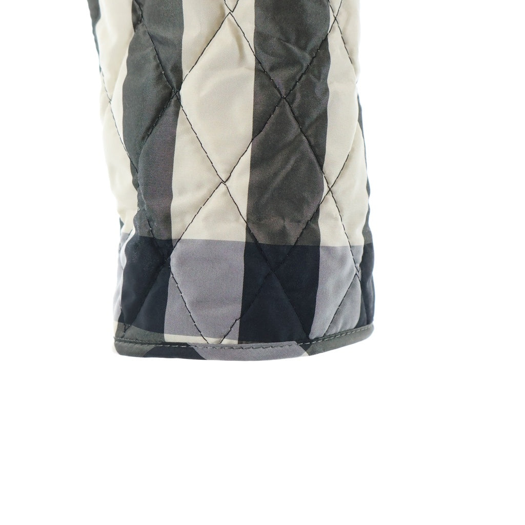BURBERRY(バーバリー) メガチェック 総柄ブルゾン キルティングジャケット ポリエステル グレー/ホワイト 3666120 レディース