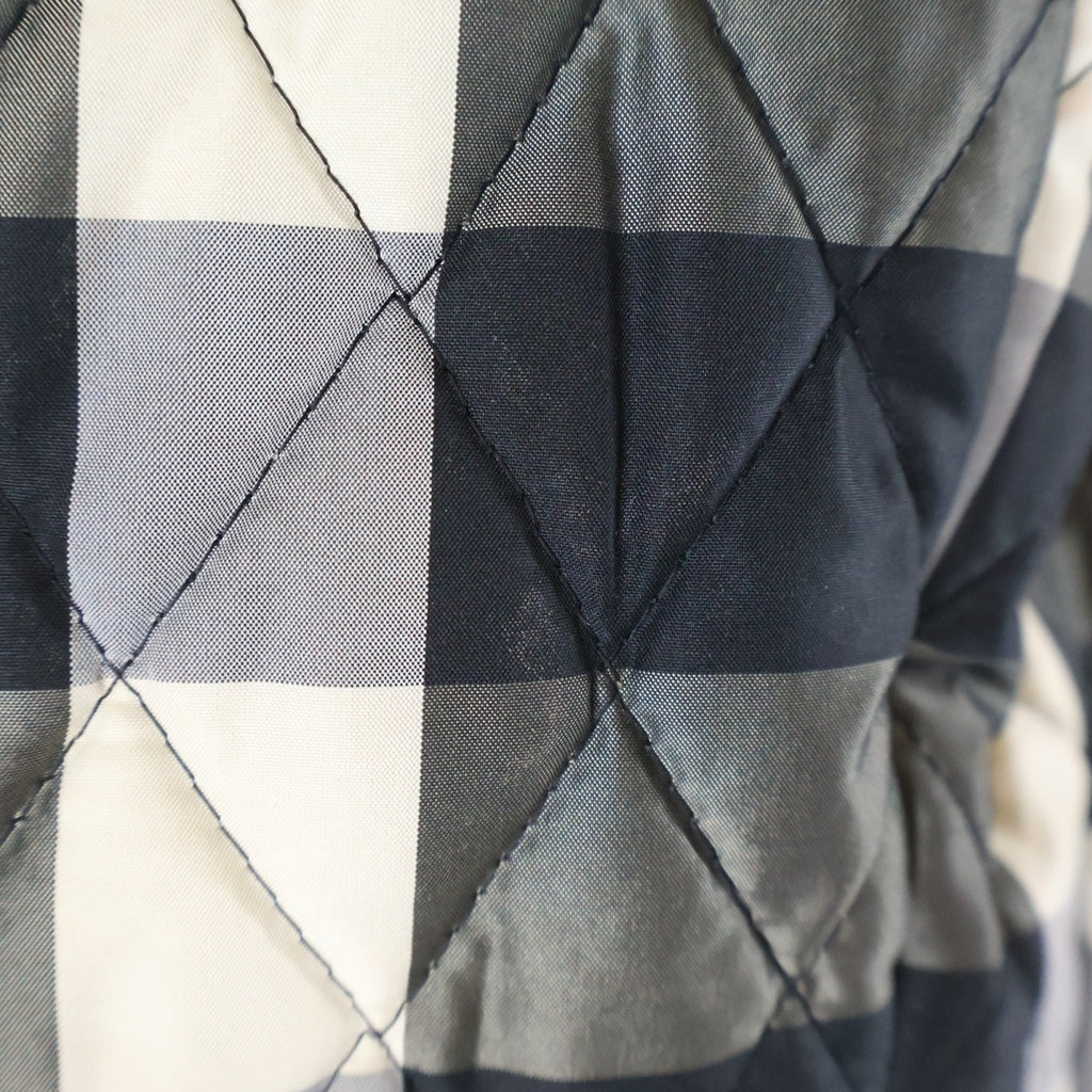 BURBERRY(バーバリー) メガチェック 総柄ブルゾン キルティングジャケット ポリエステル グレー/ホワイト 3666120 レディース