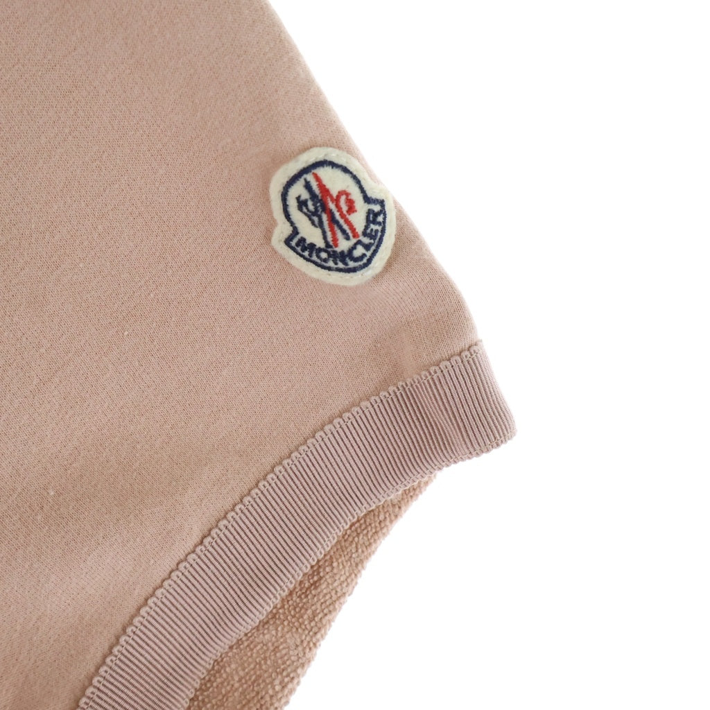 MONCLER(モンクレール) ABITO MANICHE CORTE フレンチスリーブ 素材切り替えワンピース ドレス ロゴ ピンク B10938556600 83154 レディース