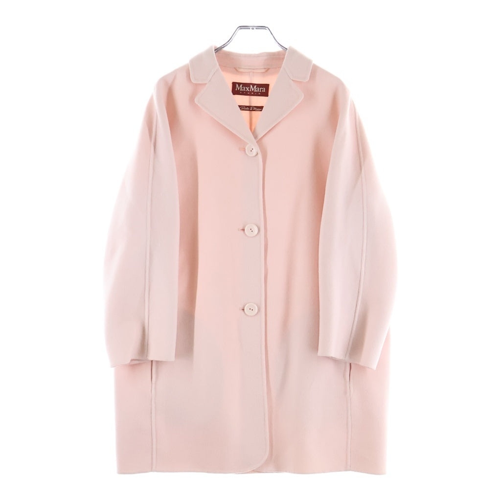 Max Mara(マックスマーラ) STUDIO ヴァージンウール カシミヤ混 ハーフコート ピンク 608605896 レディース