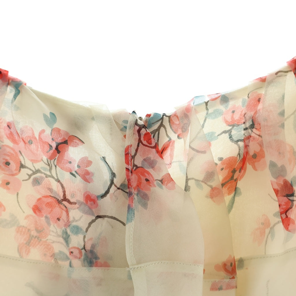 RED VALENTINO(レッド ヴァレンティノ) ABITI DONNA Sleeveless Dress ノースリーブ 花柄プリントワンピース ドレス ベージュ/ピンク CRAVS8JJ-VT0024RA レディース