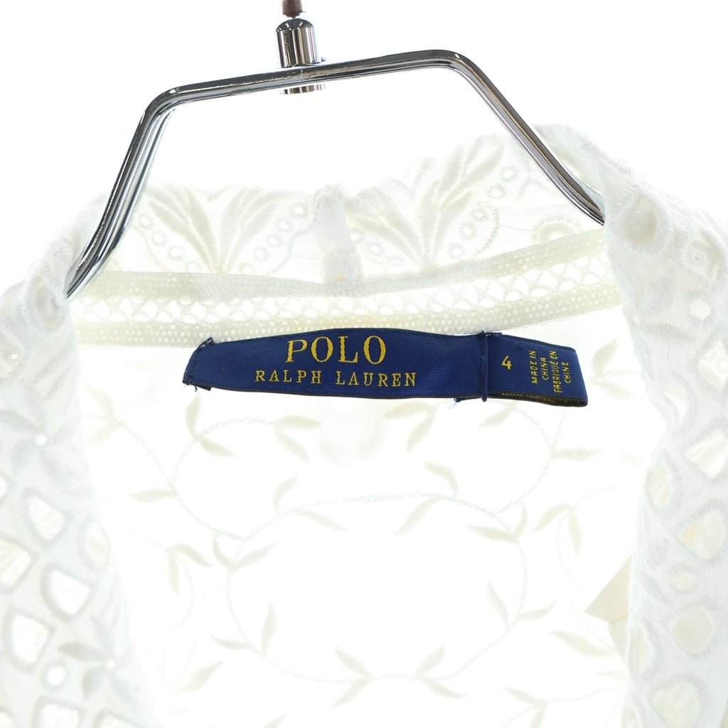 POLO RALPH LAUREN(ポロラルフローレン) レース カーディガン 長袖 コットン ホワイト レディース
