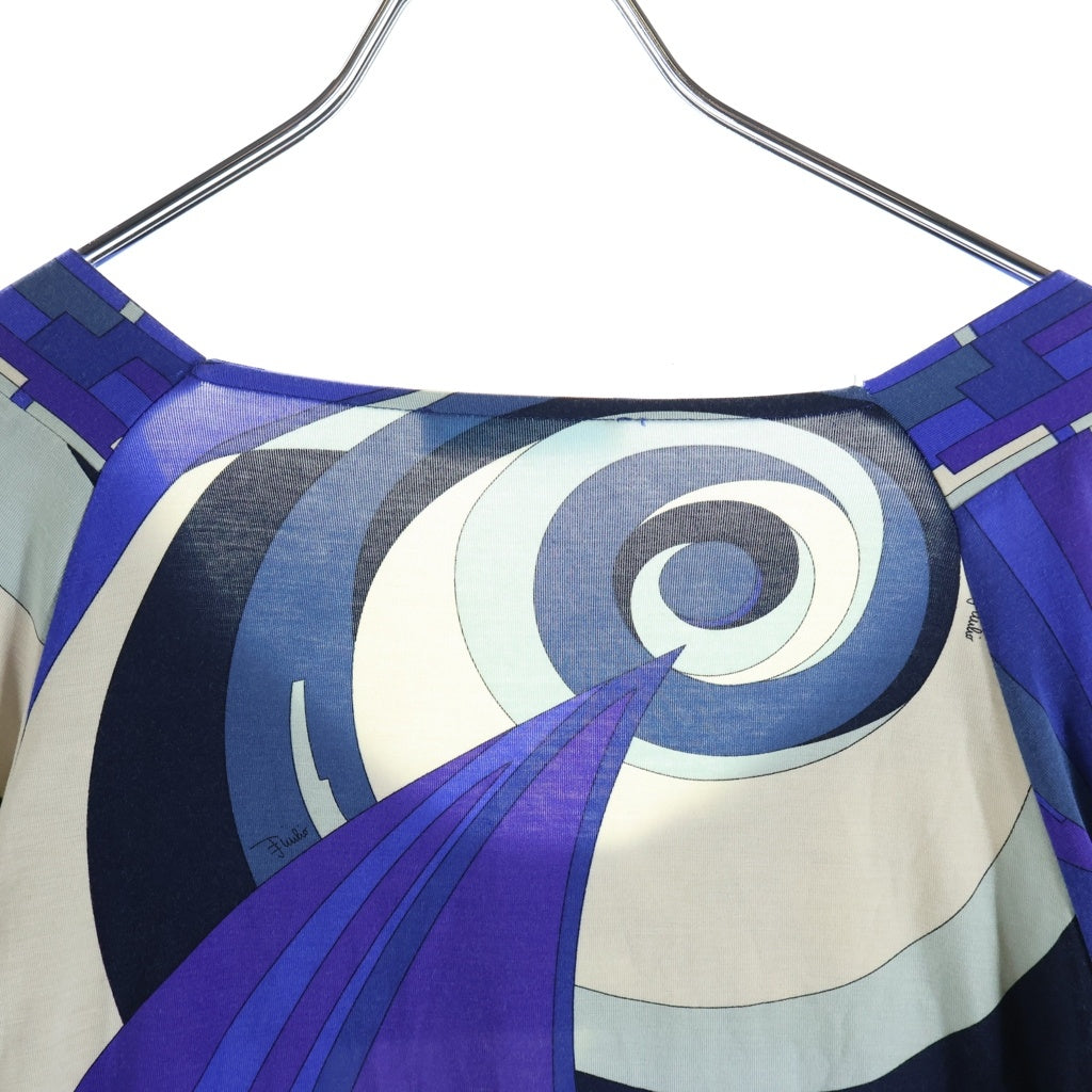 EMILIO PUCCI(エミリオプッチ) 総柄長袖Tシャツ ブルー レディース 96RO05