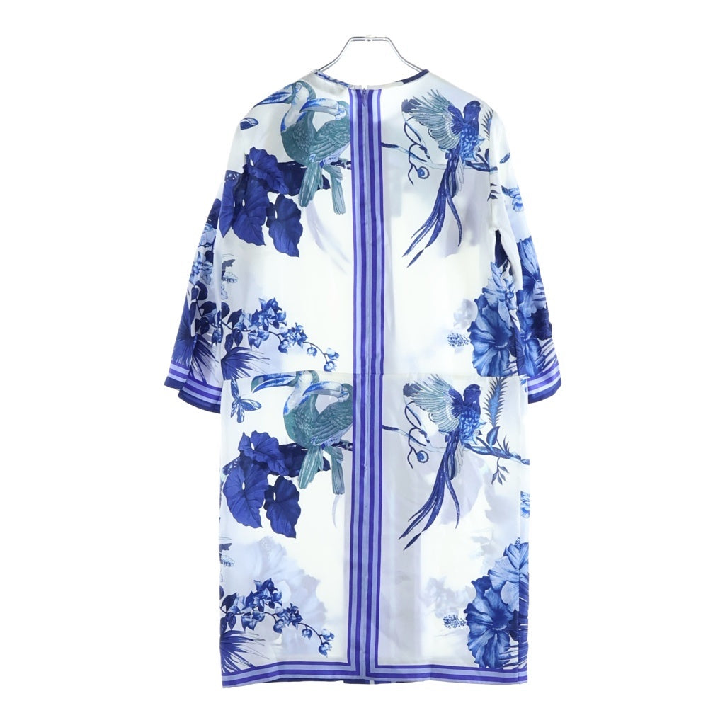 ETRO(エトロ) ボタニカル柄 ワンピース ブルー/ホワイト レディース
