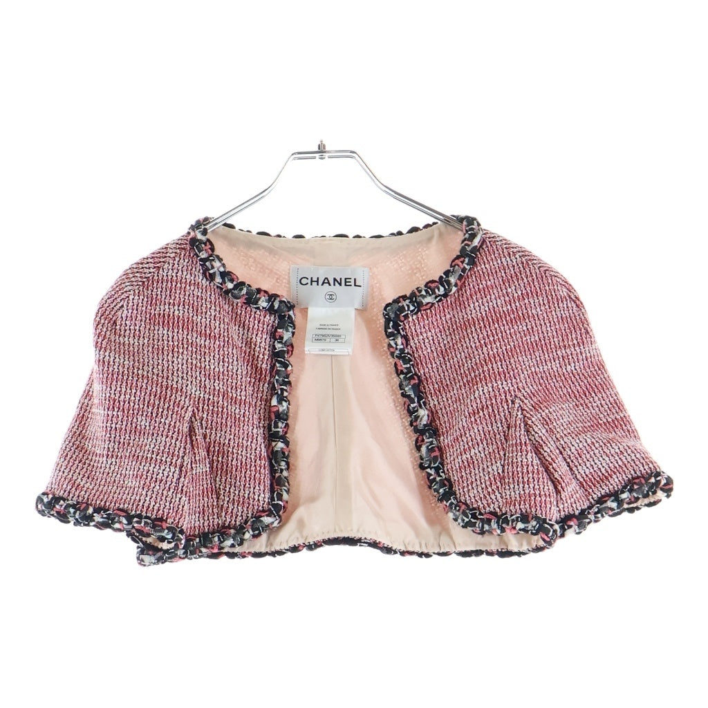 CHANEL(シャネル) ボレロ ジャケット ショート丈 ツイード ピンク P47862 レディース