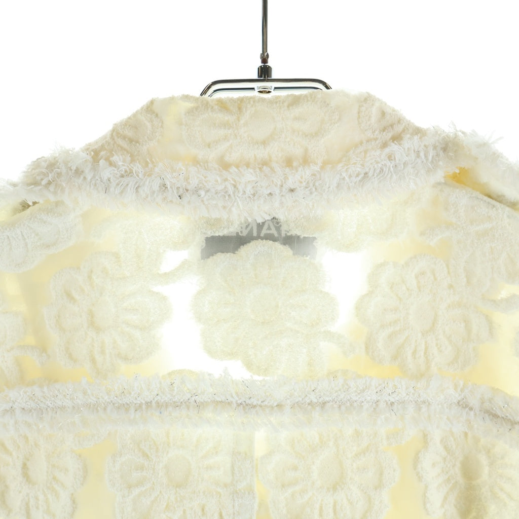 CHANEL(シャネル) シースルーパイル地ライダースジャケット ホワイト P34725V23580 レディース