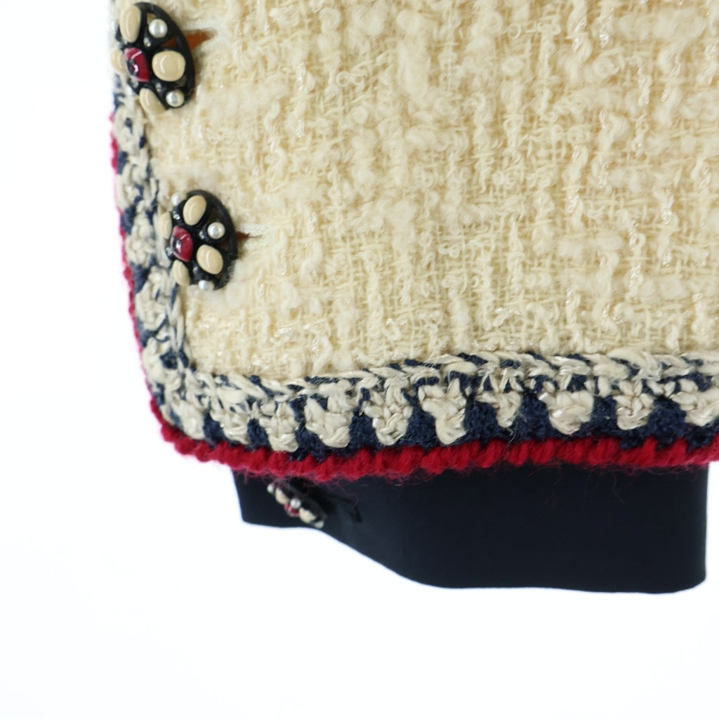 CHANEL(シャネル) ツイード ジャケット アウター 06A カメリア アイボリー P28981 レディース