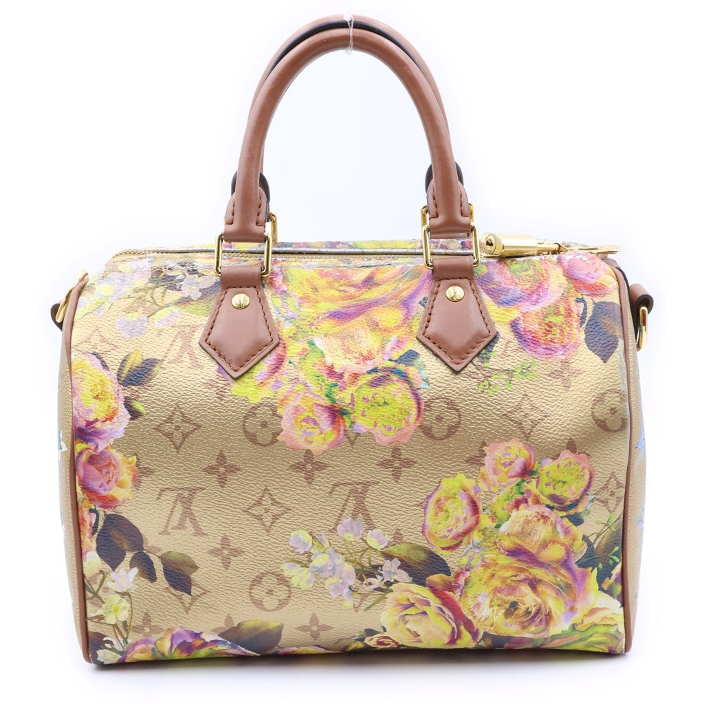 LOUIS VUITTON(ルイヴィトン) LVガーデン スピーディ25 バンドリエール ハンドバック 2wayショルダー レザー ゴールド/ブラウン レディース
