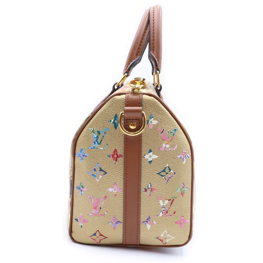 LOUIS VUITTON(ルイヴィトン) LVガーデン スピーディ25 バンドリエール ハンドバック 2wayショルダー レザー ゴールド/ブラウン レディース