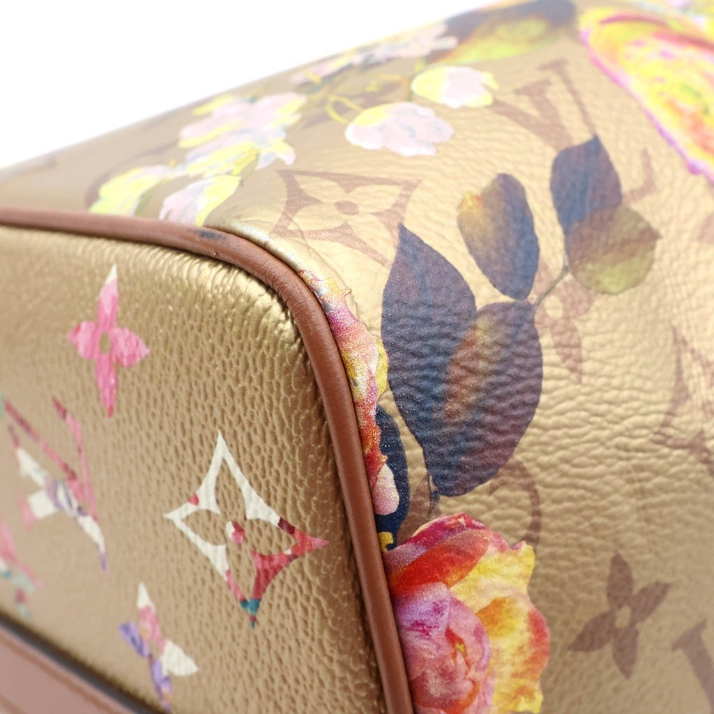 LOUIS VUITTON(ルイヴィトン) LVガーデン スピーディ25 バンドリエール ハンドバック 2wayショルダー レザー ゴールド/ブラウン レディース