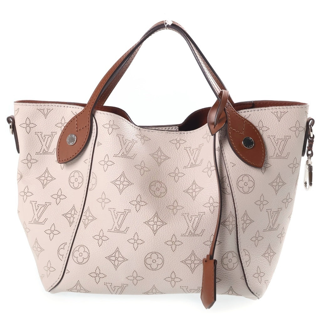 LOUIS VUITTON(ルイヴィトン) ヒナPM マヒナモノグラム レザーショルダーバッグ ベージュ/ブラウン M55551 レディース