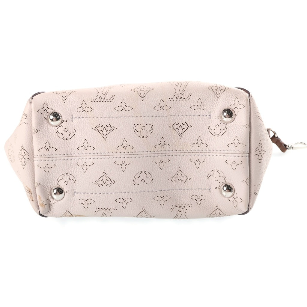 LOUIS VUITTON(ルイヴィトン) ヒナPM マヒナモノグラム レザーショルダーバッグ ベージュ/ブラウン M55551 レディース