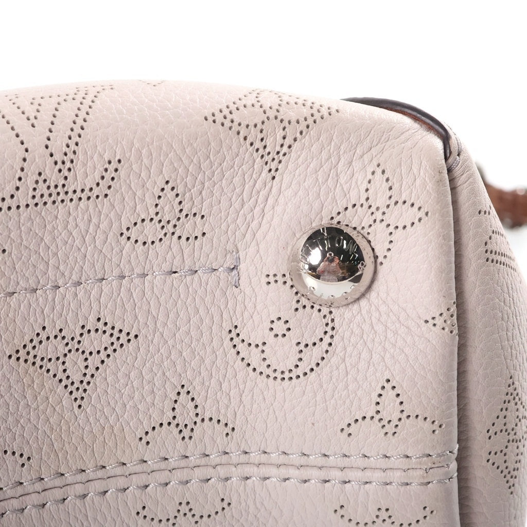 LOUIS VUITTON(ルイヴィトン) ヒナPM マヒナモノグラム レザーショルダーバッグ ベージュ/ブラウン M55551 レディース