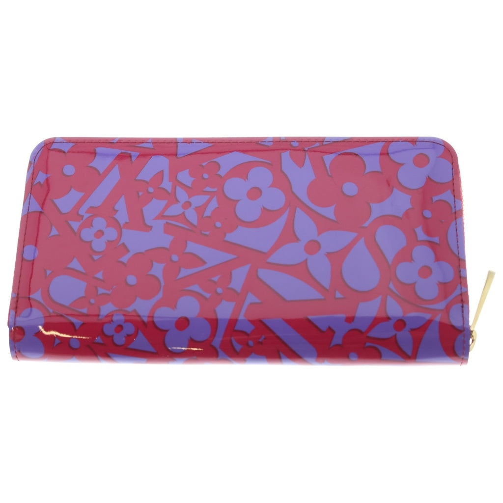 LOUIS VUITTON(ルイヴィトン) ヴェルニ スイートモノグラム ローズアンディアン ジッピーウォレット 長財布 レッド/パープル M90123 レディース