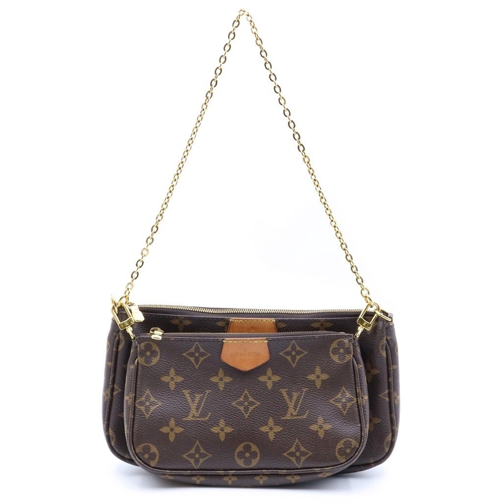LOUIS VUITTON(ルイヴィトン) モノグラム ミュルティポシェット アクセソワール ショルダーバッグ ブラウン PVCレザー RFID M44840 レディース