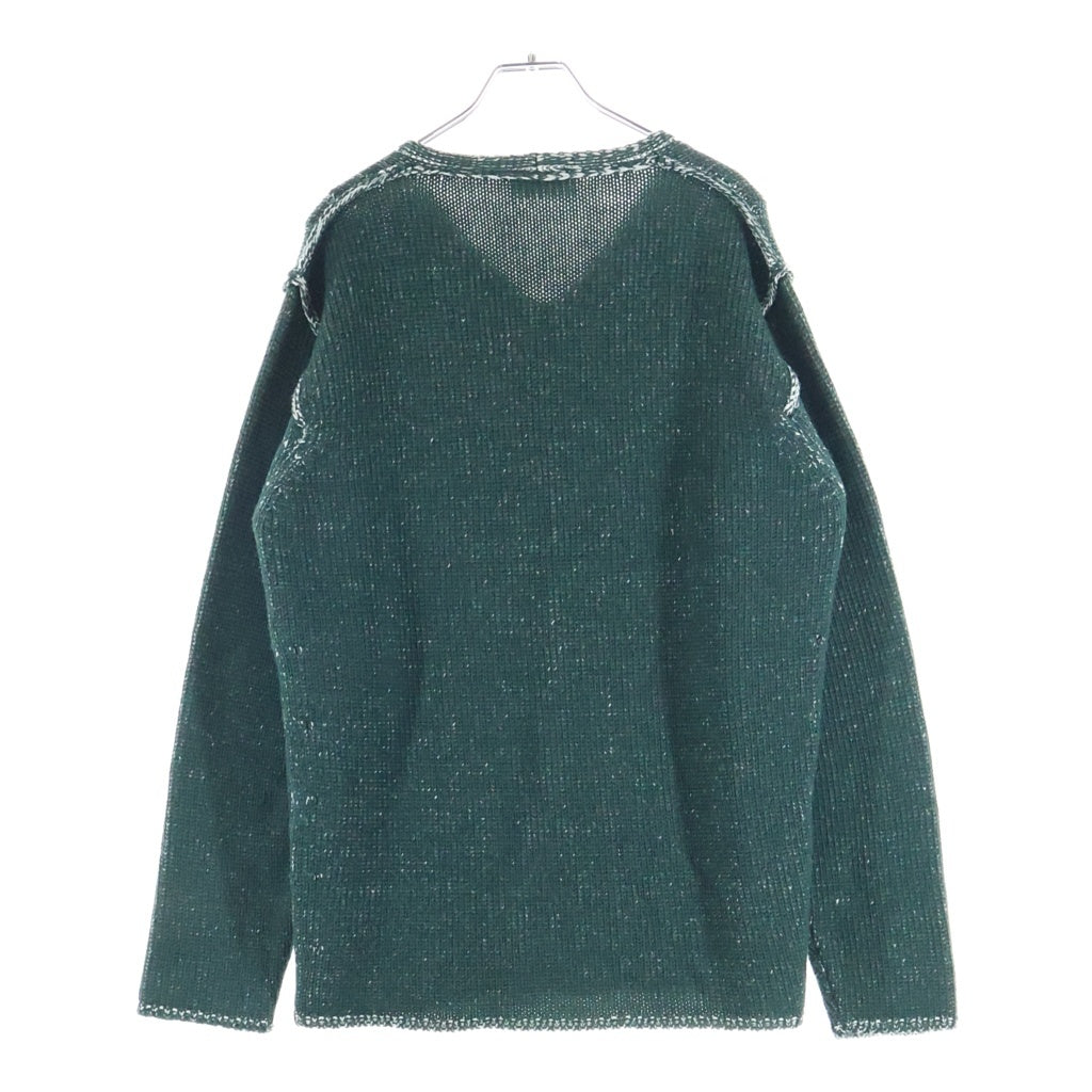 FENDI(フェンディ) フロントロゴ ジップアップ ニットカーディガン カーキ