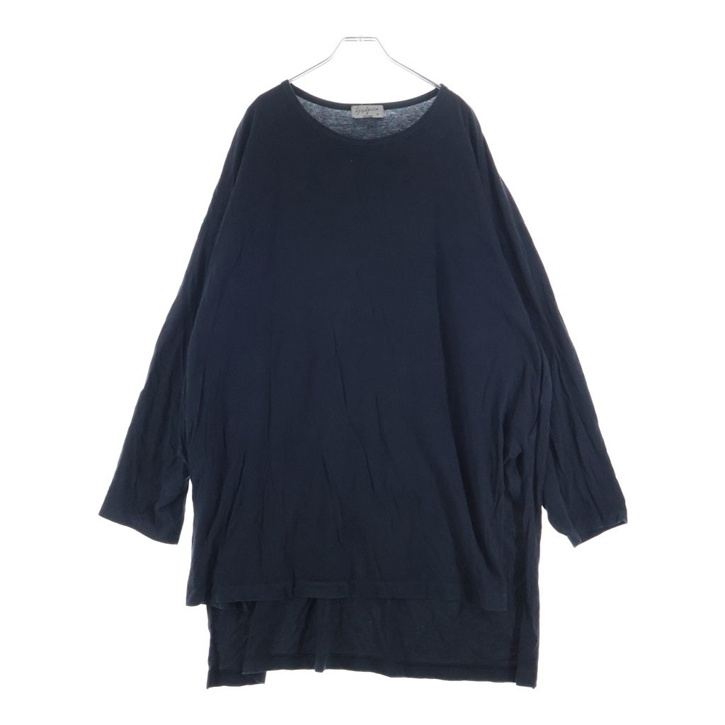 Yohji Yamamoto POUR HOMME(ヨウジヤマモト プールオム) サイドプリント 長袖シャツ カットソー ブラック HW-T09-071