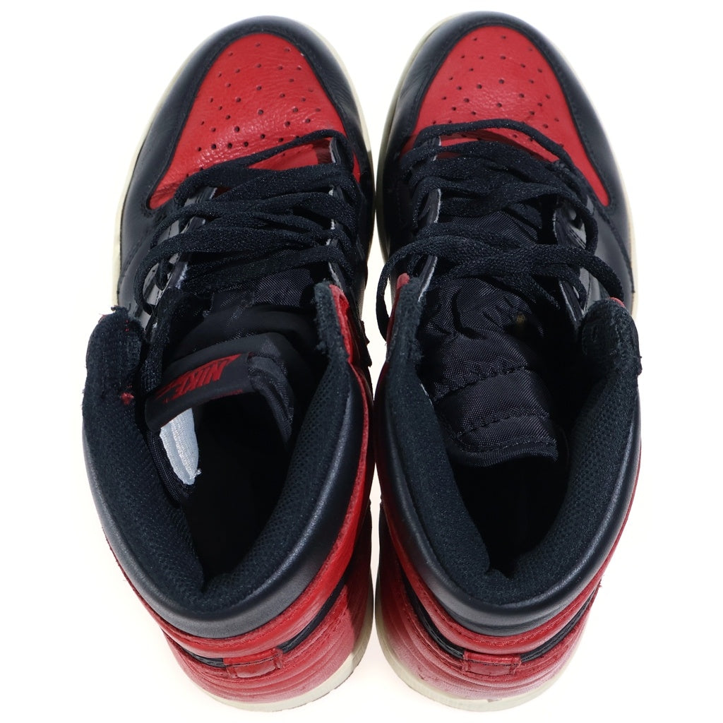 NIKE(ナイキ) 【観賞用 2016年製】AIR JORDAN1 RETRO HIGH OG BRED BANNED 555088-001 エアジョーダン1 レトロ ブレッド バンド ハイカットスニーカー ブラック/レッド US9.5/27.5cm